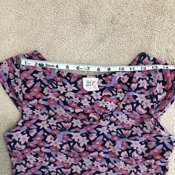 Mata Traders Pink Purple Floral Swing Mini Dress Size Small - Picture 8 of 10